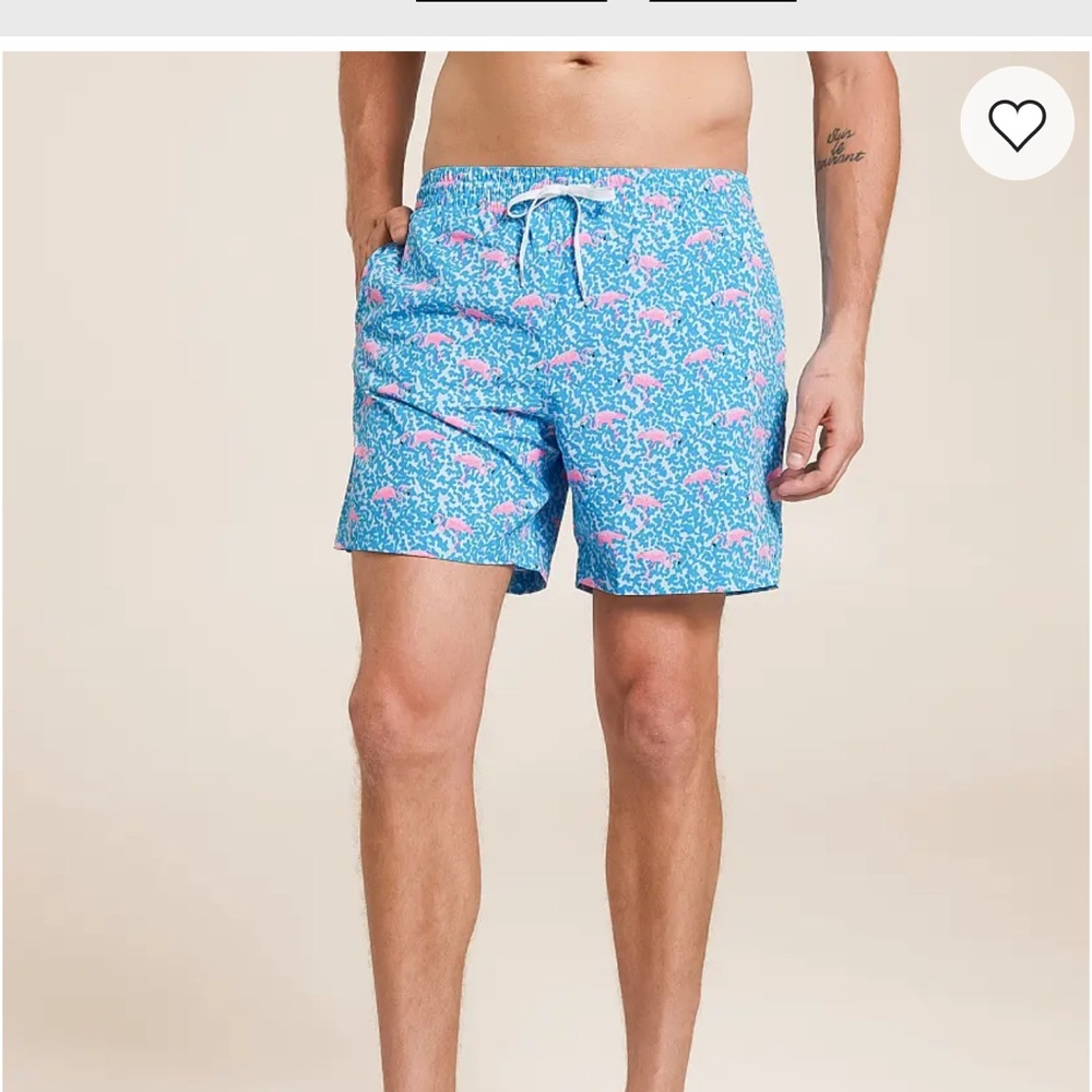 chubbies The Domingos Are For Flamingos Stretch Swim Trunks Size XS 5.5” inseam